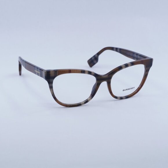 🕶️ New Burberry BE2375 3966 Eyeglasses - Check Brown Frame 53mm - Picture 1 of 12